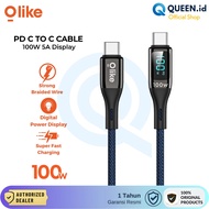 Olike D106CC USB TYPE C to C Data Charger Cable 1.2M 100W 5A Display