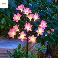 FITNESSFACTORY LED Outdoor Landscape Light, Waterproof IP65 Simulation Plant Design Camellia Simulat
