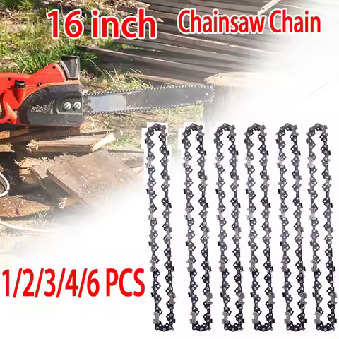 1/2/3/4/6Pcs 16 inch Chainsaw Chain 3/8" LP Pitch 0.050" Gauge 27 Cutter Replacement Blades 55 DL Dr