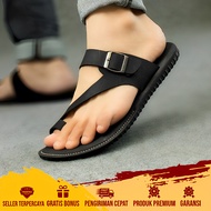 DOLCIMOD - Sandal Kulit Pria Dewasa Casual Sendal Cowok Keren Mewah Tiger Carvil Gesver Outdoor Ruma