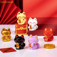 [WillBeRedM] 1pc Cute Cartoon Lucky Cat Exquisite Resin Ornament Small Gift Crafts Miniatures Figurines For Home Desktop Ornament [NEW]