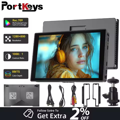 Portkeys HD7T 7inch Monitor 4K 30P HDMI Input Studio Camera Monitoring Accessories 3D LUT 1000Nits F
