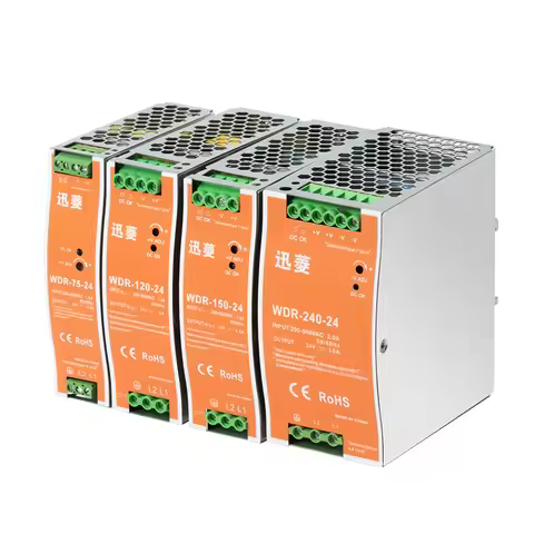 Switching Power Supply WDR-75W/120W/150W/240W 220V to 24V Guide Rail Type 12V/48V DC Drive Stabilize