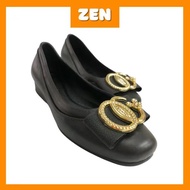 [ZEN] Office Rubber Shoes I OL Black Formal Shoes I Office Lady Work Shoes I Fashion Kasut PVC Perem