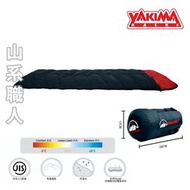 【祈億生活】YAKIMA－(-5℃～ -18℃) 羽絨睡袋 Cross 信封型 酒紅色 - 露營 登山 保暖防潑水睡袋