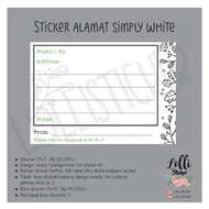 Simply White Address Sticker Shipping Label Sticker, Online Shop Delivery Address Sticker