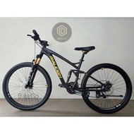 RALEIGH Stealth Gold Full Suspension Mountain Bike | 27 Speed Disc Brake Full Sus Soft Tail MTB Bicycle