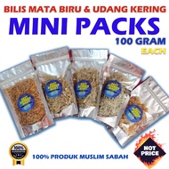 MINI PACKS / PEK JIMAT IKAN BILIS MATA BIRU & UDANG KERING 100g