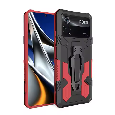 Armor Shockproof Case For Xiaomi Redmi Note 9 10 5G 11S POCO F3 M3 X3 X5 Pro Magnetic Metal Belt Cli