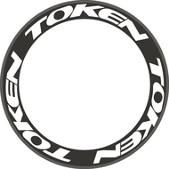 1Set 12pcs TOKE Carbon Wheel Rim Decals Stickers Kit For Bike Cycle Push 700C 2RIMS