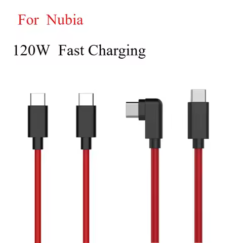 PD Quick Charger 80W 120W 135W 6A For Nubia Red Magic10 pro 9S 7s Z40 Z40S Pro 6A Gaming Data Cable 