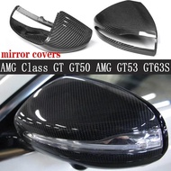 For Mercedes Benz AMG GT GTR GTS Class W190 W290 GT50 AMG GT53 GT63 Shells Rearview Cap Carbon fiber