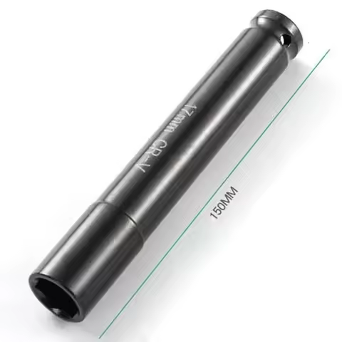 150mm Long Deep Impact 6 Point Wrench Socket Head 1/2" Drive Adapter Antirust Hex Wrench Socket Set