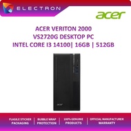 Acer Veriton 2000 VS2720G-14100 Desktop PC ( i3-14100, 8GB, 512GB SSD, Intel, W11P )