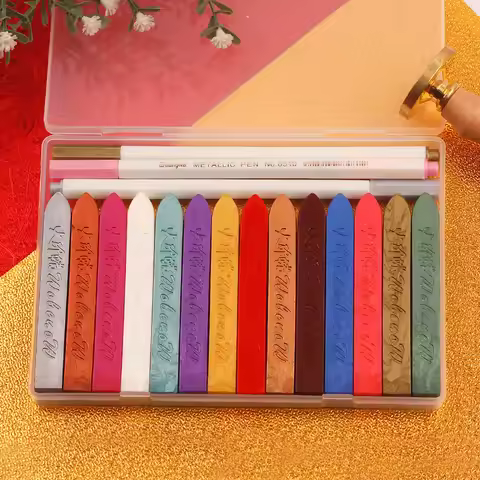Matte Lacquer Wax Sticks Colour Square Wax Sticks Lacquer Stamp Material Envelope Sealing Lacquer Wa