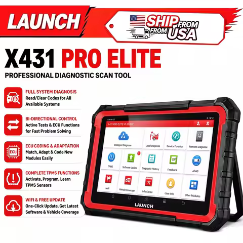 LAUNCH X431 PRO Elite Scanner Automotivo Bidirectional Scan Tool ECU Code 38+ Services Same as Pro3s