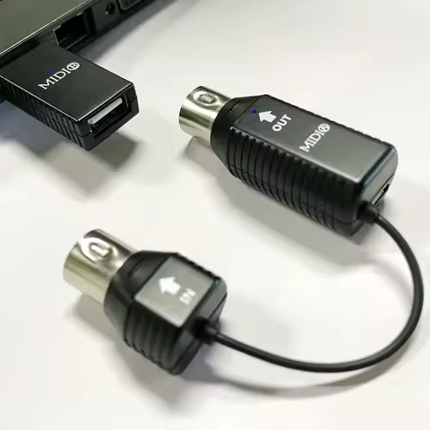 M-vave Wireless MIDI System Bluetooth MIDI Adapter 5-PIN DIN ,Instead of MIDI Cable for Piano Keyboa