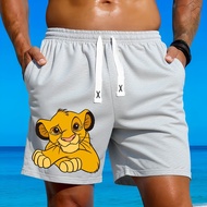 ชุด Lion King ที่ได้รับอนุญาตรุ่นล่าสุดหลวมและระบายอากาศได้สำหรับทั้งหญิงและชายกางเกงขาสั้นแบบลำลองผ