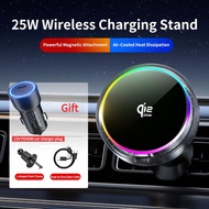 2026 New 25W Qi2.2 Magnetic Car Phone Stand Magsafe Phone Holder For Car Wireless Super Fast Chargin