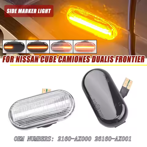 Car Dynamic Side Marker LED Turn Signal Light For Nissan Cube Z11 Tiida C11 Note E11 NE11 Micra K12 