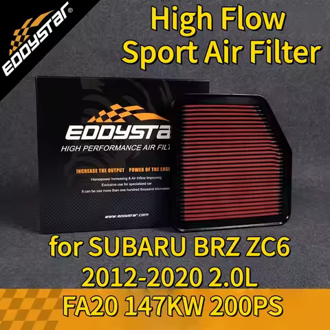 High Flow Sport Air Filter for SUBARU BRZ ZC6 2012-2020 2.0L FA20 147KW 200PS Washable Racing Intake