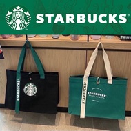 กระเป๋า สตาบัค Starbucks Mesh Tote Bag Canvas สตาร์บัค​ ถุงผ้า แคนวาส ที่ใส่ บัตร พนักงาน ห้อย ชน พร