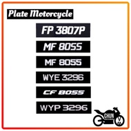 Motorcycle Sticker Number Plate (Papan Pajang)