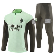Player Version 2025/26 Man Sweatshirt Long Sleeves Tracksuits Light Green Sportswear + Long Pants Re