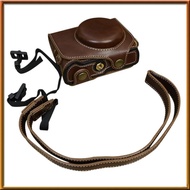 [chasoedivine.] PU Leather Camera Bag Camera Bag Leather Case with Shoulder Strap for   G7x Mark Ii 