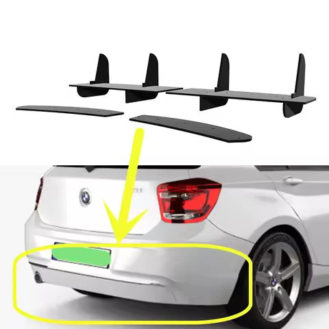 Fin Diffuser Maxton Style Rear Bumper Lips Body Kit Accessories Use For BMW 1 Series F20 5Door 2011-