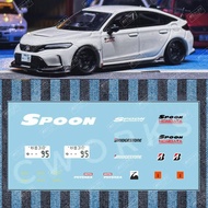 Spoon Modification Kit Motohelix for Honda Civic FL5 1:64 Scale Model Car Parts And Accessories by K