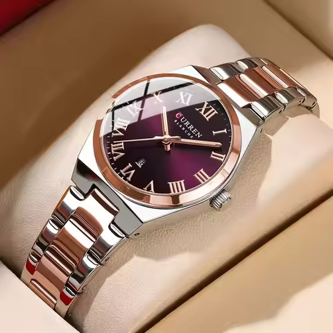 CURREN 9095 Luxury Fashion Watch for Women Original Quartz Women's Watches Waterproof Stainless Stee