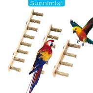 [Sunnimix1] Bird Wooden Bird Cage Ladder,Wood Cage Accessories,Bird Ladder Perch,Parrot Climbing Ladder for Budgies,Conures