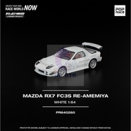Pop Race 1/64 MAZDA RX7 FC3S RE-AMEMIYA WHITE