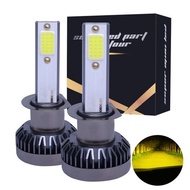 H1 9005 9006 H7 H8/H9/H11 3000K MINI 110W LED Headlight Bulb High Beam Golden Yellow Lamp Front Ligh