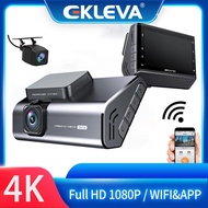 EKLEVA 4K Dash Cam WiFi UHD 3840*2160P Car DVR For Car Surveillance Cameras Video Recorders Dashcam 24H Parking Monitor