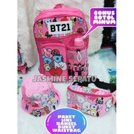 Bts Bag Cute Children School Backpack bts motif