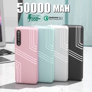 100% Original Powerbank 50000mAh Fast Charging Power Bank ledlight Fast Charging Ready Stock