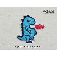 Fire Dinosaur Iron On Patch Up Applique DIY Repairing Badge Decorations