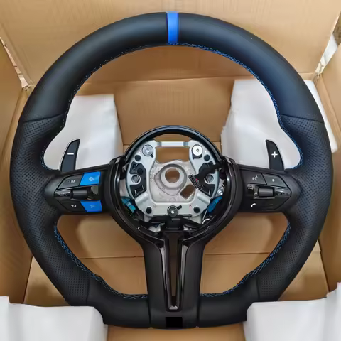 Upgrade Performance Blue Steering Wheel For BMW F07 F10 F15 F20 F30 F32 F36 F40 F80 X5 E70 E80 E82 E