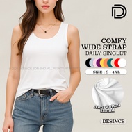 🇲🇾 DESINCE Women Singlet Multi Color Camisole Inner Tank Top Sleeveless Plus Size Undershirt Baju Pe