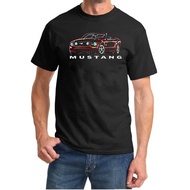 2005-09 Ford Mustang Convertible Classic Neon Design Tshirt New