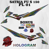 Satria fu facelift hologram Striping Sticker type s pl 001