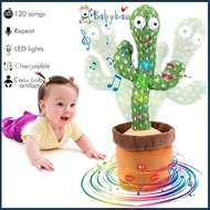 120 Songs Recording Dancing Cactus Toy Talking Rechargeable Shine Record Plush Toys Children's Gift