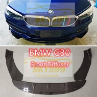 BMW 5 Series G30 Front Bumper Diffuser Lip Wrap Angle Splitters Black / Carbon