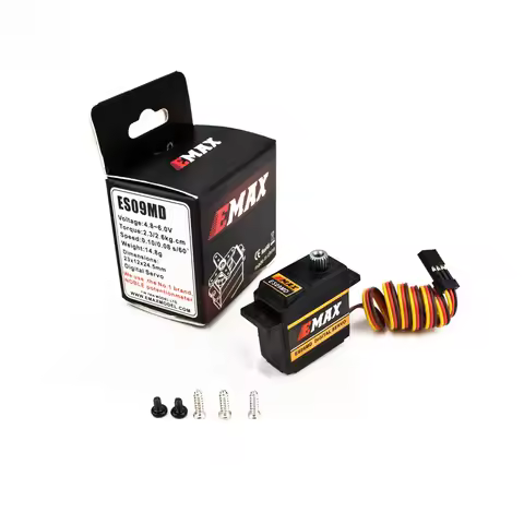 EMAX ES09MD Metal Digital Servo 14.8g Waterproof Servo with Gears for RC Car Helicopter Boat Airplan