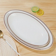 Large Commercial Methylene Dinner Plates Oval Fish Plate Restaurant Hotel Buffet Menus Cooking Boili