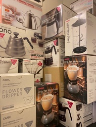 Brand new misc coffee equipments - kettle, dripper, server,  syphon, delta coffee press 咖啡雜物 咖啡壺 濾杯 下壺 虹吸