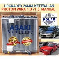 Wira 1.3/1.5  Radiator tangki air Manual Double layer 26mm Brand POLAR (Free cap)