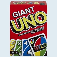 ​Giant UNO Card Game for Kids Adults & Family Night Oversized Cards Customizable Wild 2-10 Players